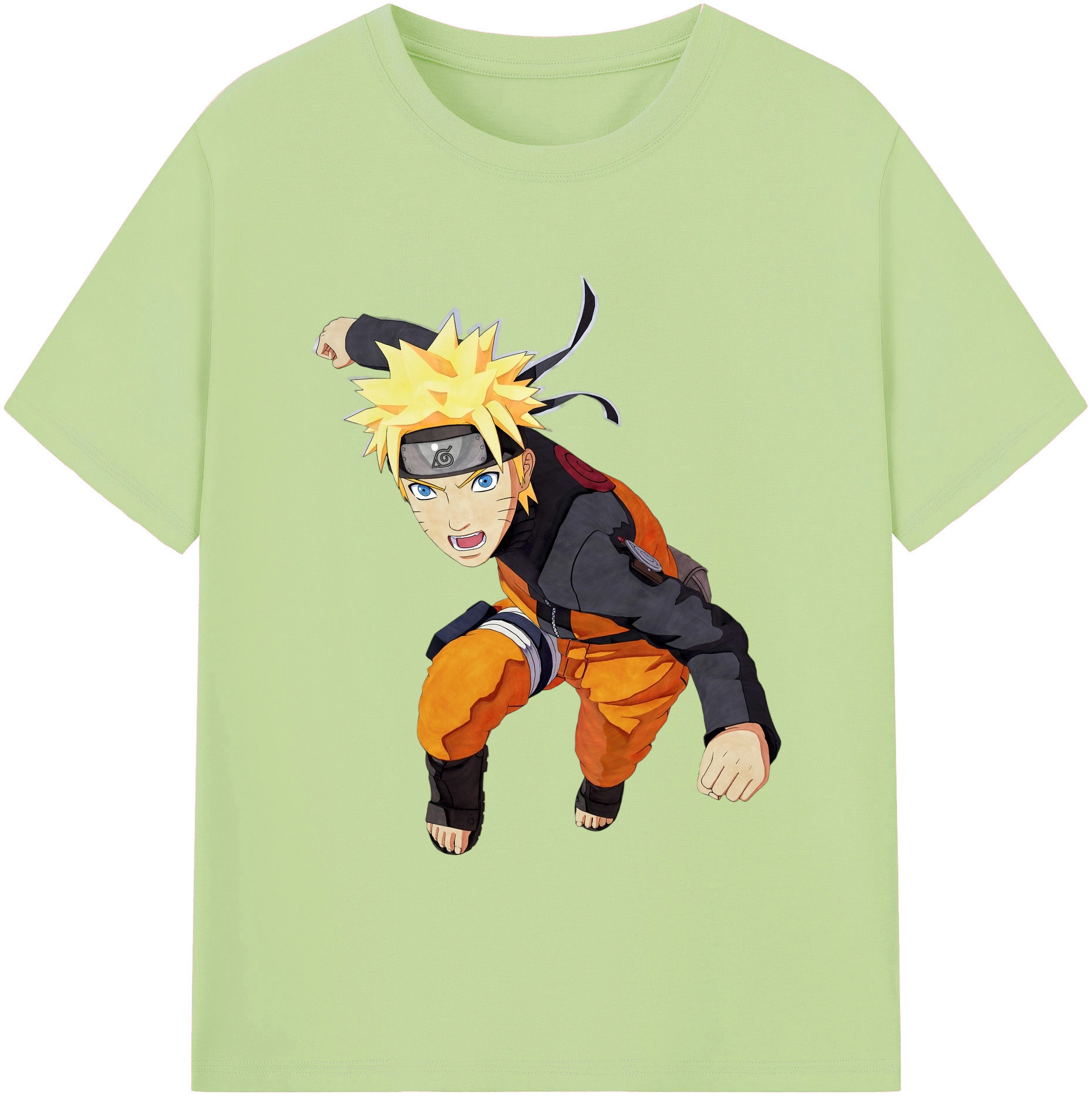 （画像用） NARUTO -ナルト- うずまき ナルト Uzumaki Naruto 綿100％半袖Tシャツ（フロントプリント）